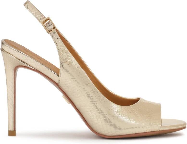 Kazar Gouden reliëf leren sandalen