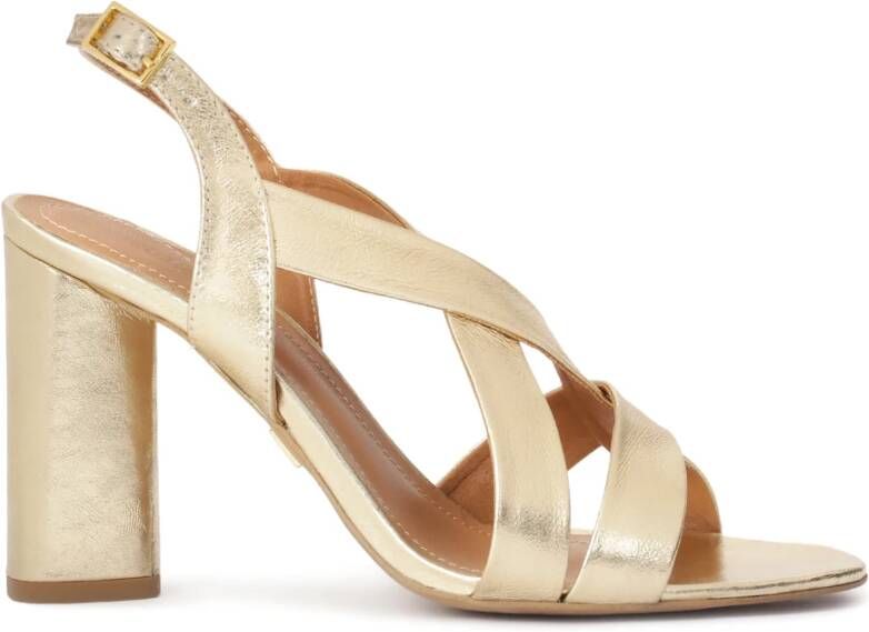 Kazar Gouden sandalen met brede banden