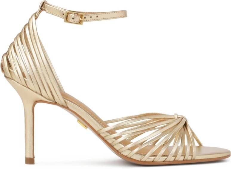 Kazar Gouden sandalen met dunne bandjes