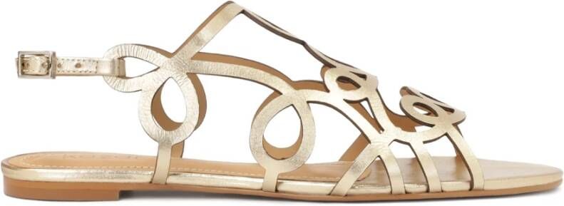 Kazar Gouden sandalen met een fijn patroon
