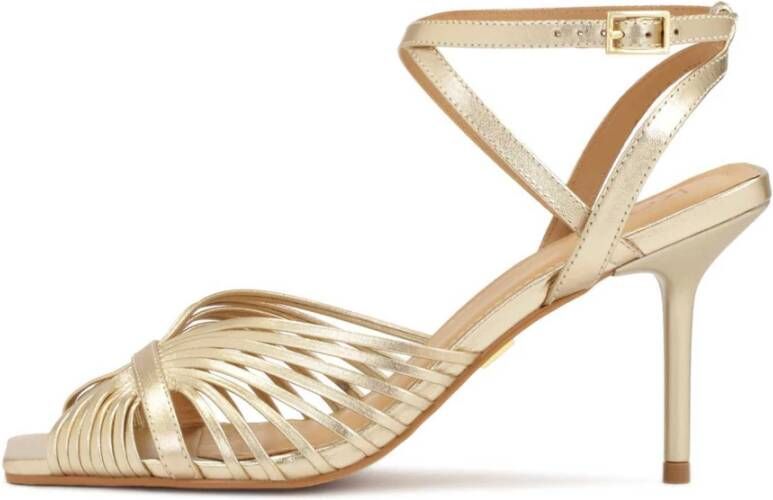 Kazar Gouden sandalen met fijne bandjes
