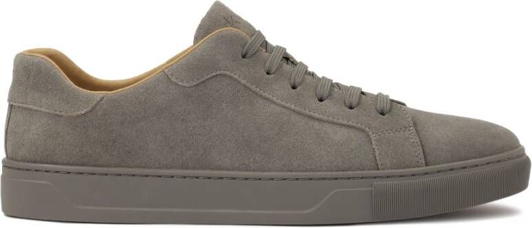 Kazar Grijze suède sneakers met veters