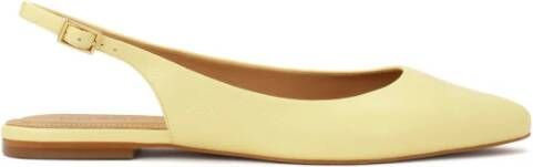 Kazar Heldergele platte pumps met open hiel Yellow Dames
