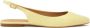 Kazar Heldergele platte pumps met open hiel Yellow Dames - Thumbnail 1