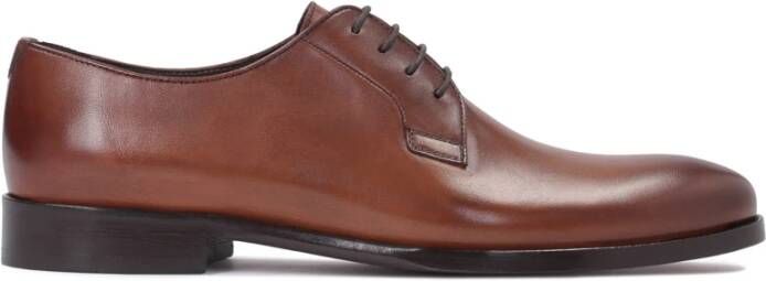 Kazar Heren bruine minimalistische graanleren Derby schoenen Brown Heren