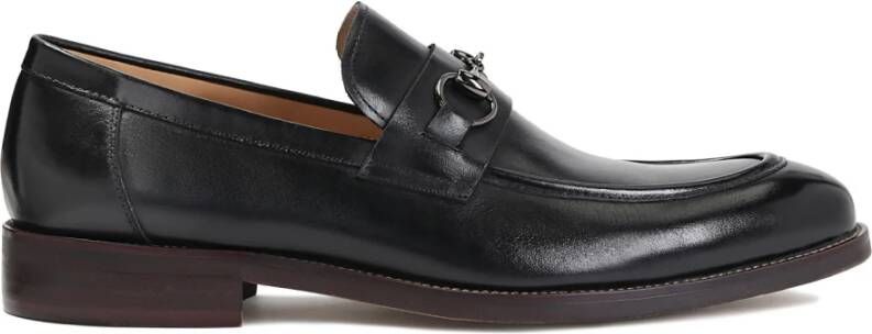 Kazar Heren elegante zwarte loafers met metalen decoratie Black