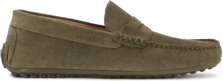 Kazar Heren instap mocassins in khaki kleur