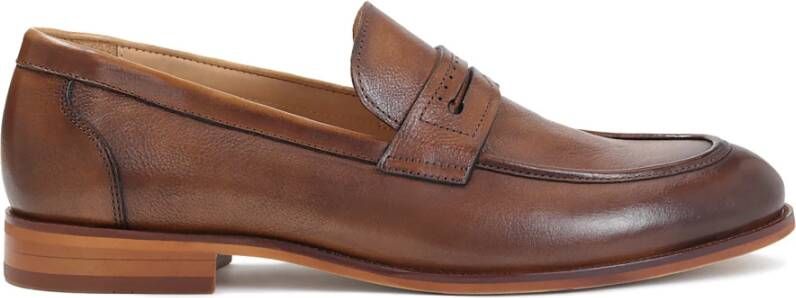 Kazar Heren instap smart casual suède loafers Brown