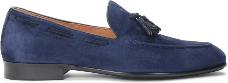 Kazar Heren instappers in marineblauwe loafers met kwastjes Blue
