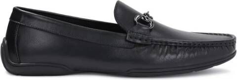 Kazar Heren leren mocassins in een klassieke tint met een decoratie Black Heren