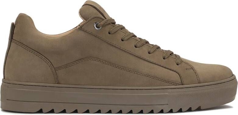 Kazar Heren sneakers in khaki met dikke zool Green Heren