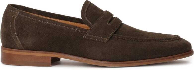 Kazar Heren suède loafers in bruine kleur
