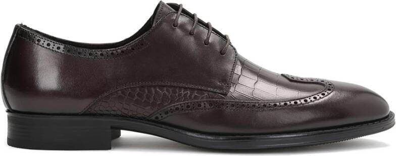 Kazar Herenformele schoenen met een effectief patroon Brown Heren