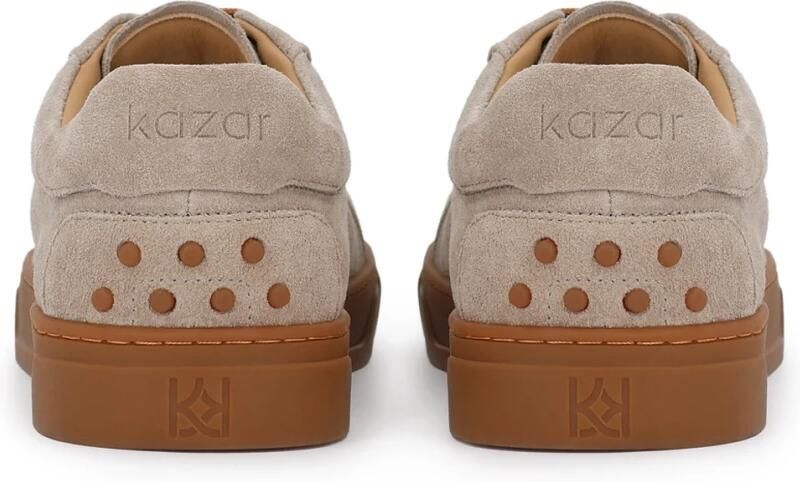Kazar Men's suede sneakers with contrasting laces and outsole - Foto 5
