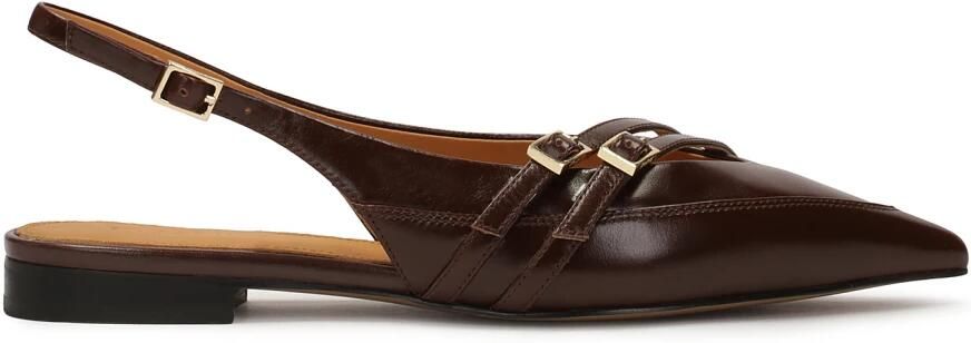 Kazar Slingback pumps op een platte zool
