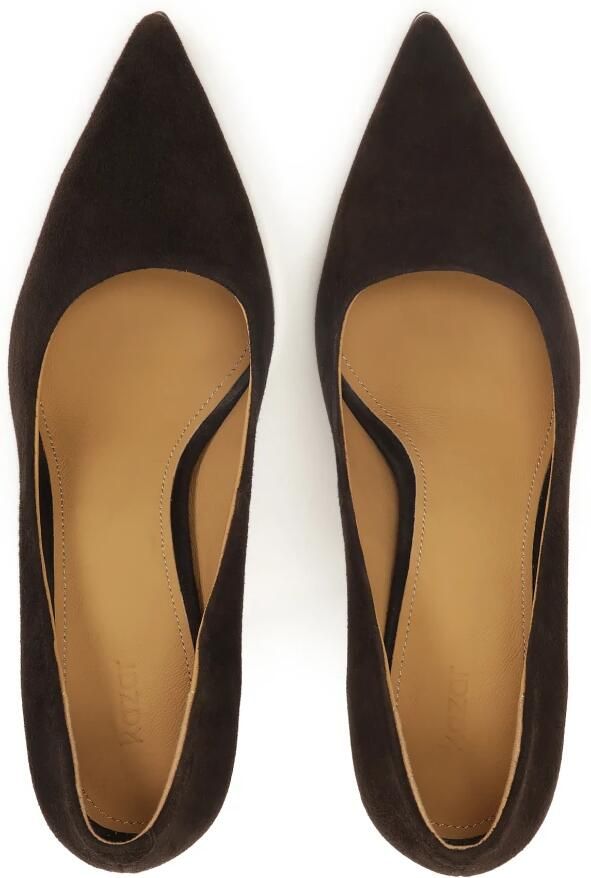 Kazar Bruine pumps met zilveren hak - Foto 6
