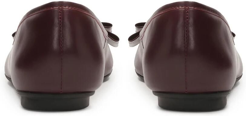 Kazar Ballerina's in kastanjebruin met een strik