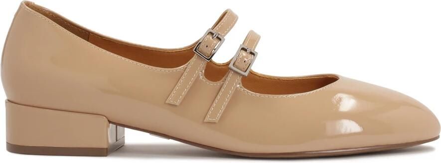 Kazar Beige gelakte Mary Jane-stijl pumps