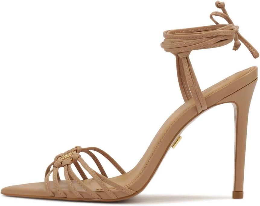 Kazar Beige hoge sandalen om de enkel gebonden