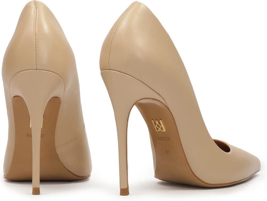 Kazar Beige klassieke leren pumps.Dit product valt groot uit. - Foto 2
