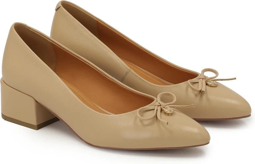 Kazar Beige lage leren pumps - Foto 4
