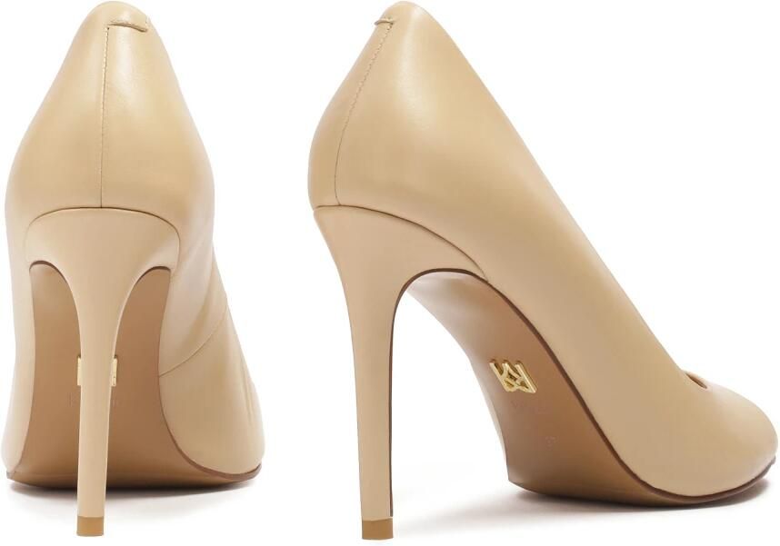 Kazar Beige leren peep toe hoge hakken pumps.Dit product valt klein uit. - Foto 3