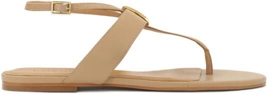 Kazar Beige platte flip flop sandalen