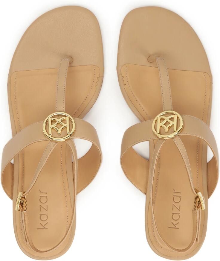 Kazar Beige platte flip flop sandalen - Foto 2