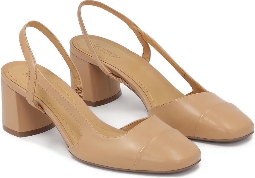 Kazar Beige pumps met open hiel