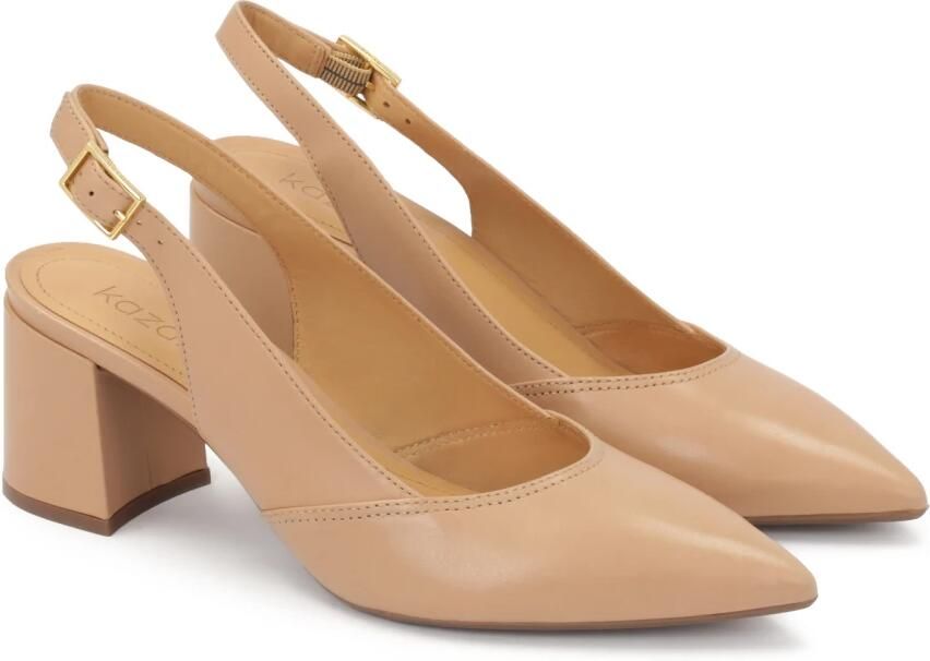 Kazar Beige pumps op een comfortabele hak