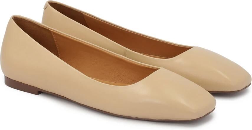 Kazar Beige pumps op een platte zool - Foto 3
