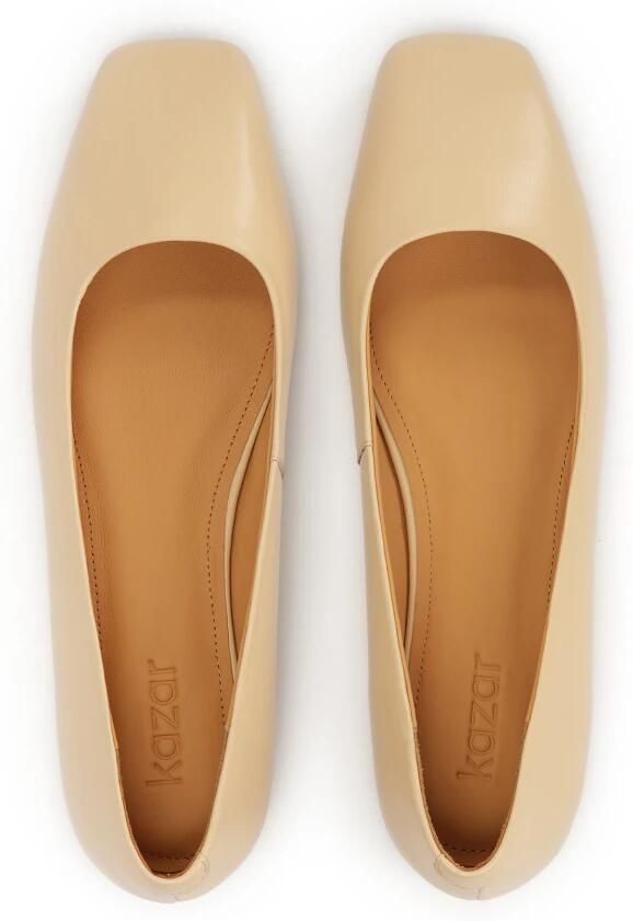 Kazar Beige pumps op een platte zool - Foto 2