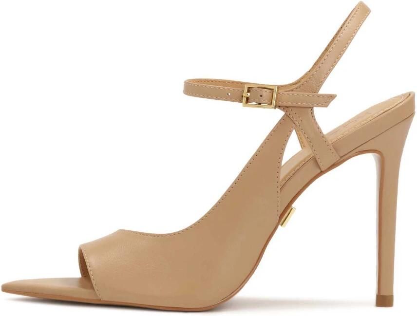 Kazar Beige sandalen met uitgesneden bovenkant