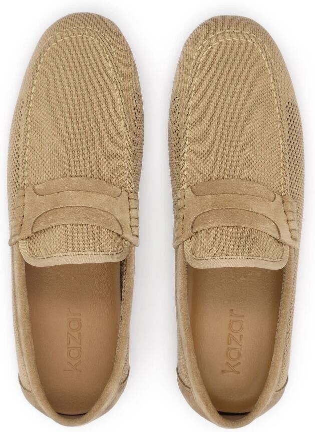 Kazar Beige stoffen en suède mocassins - Foto 4