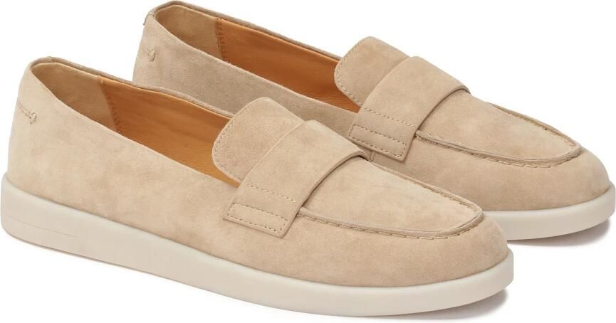 Kazar Beige suède instap casual half schoenen