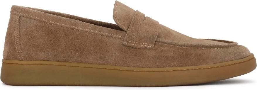 Kazar Beige suède sneakers in loafersstijl
