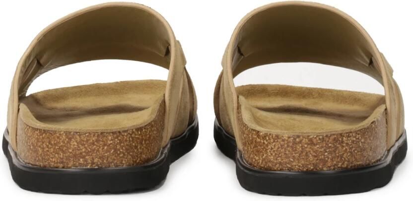 Kazar Beige suède teenslippers