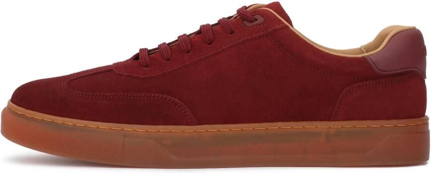 Kazar Bordeau rode suède sneakers op contrasterende zool - Foto 2