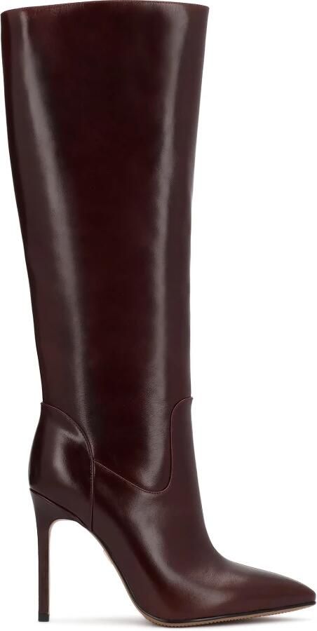 Kazar Bordeaux Leren Hoge Laarzen met Stiletto Hak