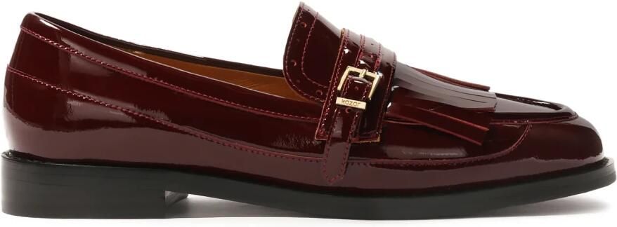 Kazar Bordeauxrode lakleren schoenen met kwastjes.Dit product valt groot uit.