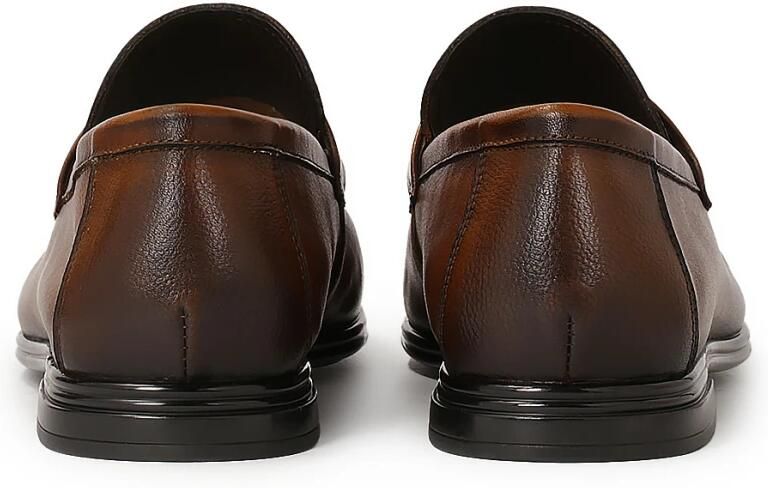 Kazar Bruin geschaduwd leren loafers