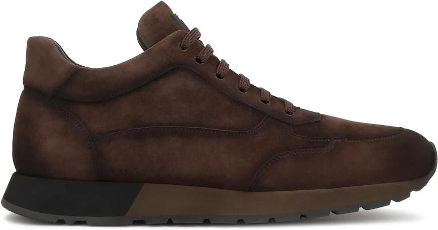Kazar Bruin Gevlamde Suède Sneakers