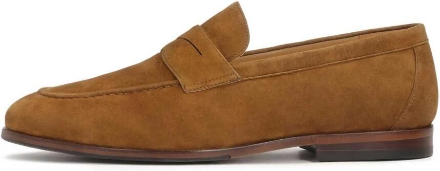 Kazar Bruin suède minimalistische loafers