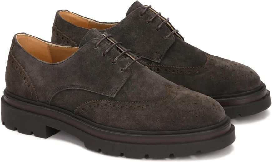 Kazar Bruine derby halfschoenen met rozetdecoratie - Foto 3