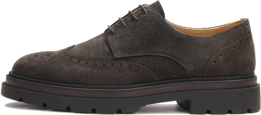 Kazar Bruine derby halfschoenen met rozetdecoratie - Foto 5