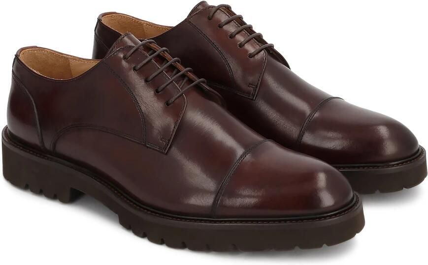 Kazar Bruine derby schoenen met overlappende neus - Foto 3