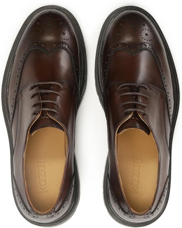 Kazar Brown derby style BROGUES with openwork embellishment - Foto 2