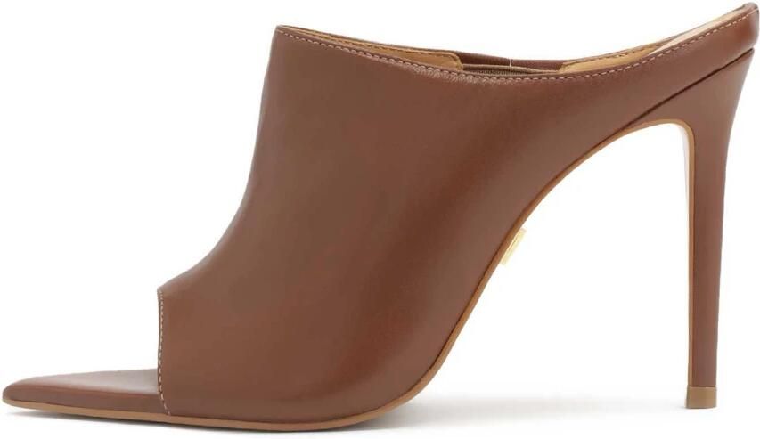 Kazar Bruine flip-flops met slanke hak en puntige neus - Foto 4