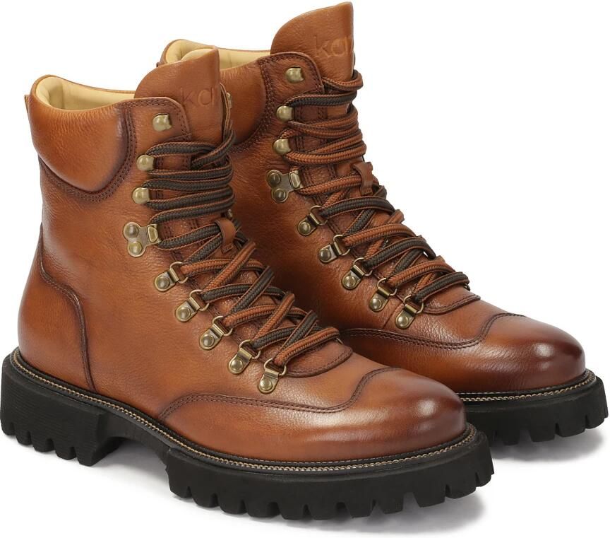 Kazar Bruine herenlaarzen met metalen lussen