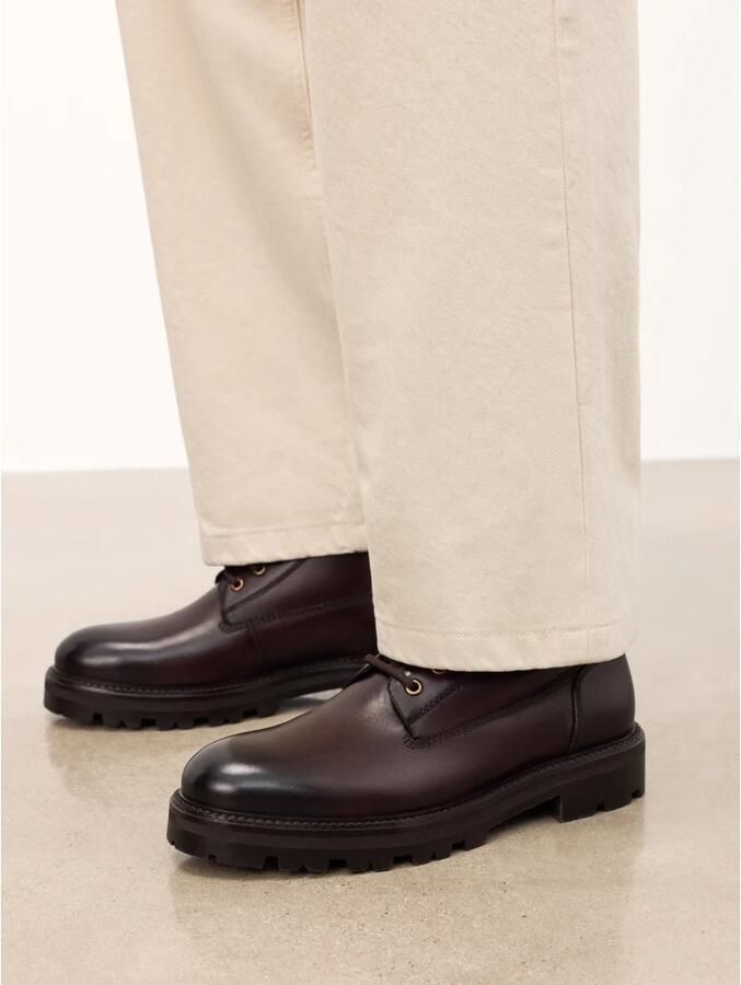 Kazar Bruine laarzen op trepzool